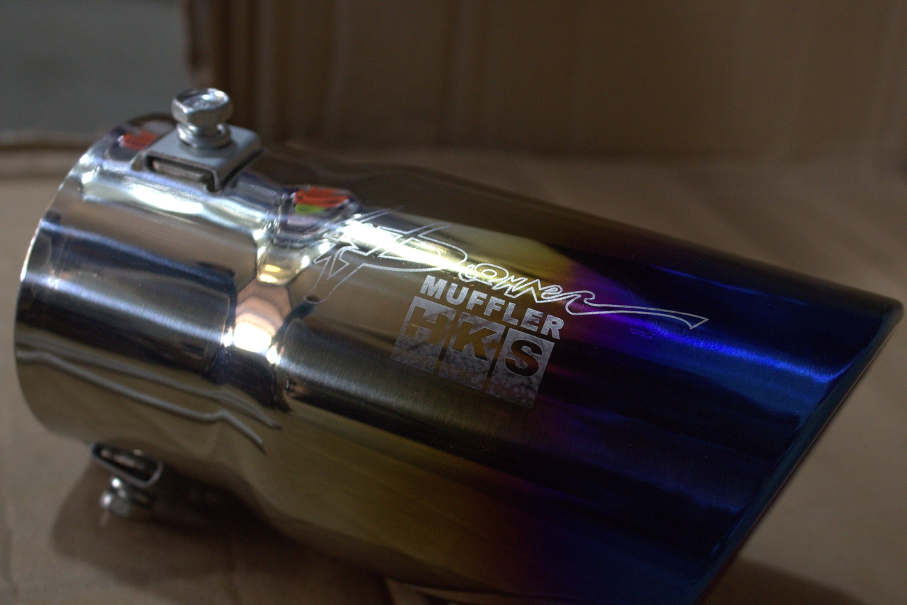 HKS single tip exhaust muffler